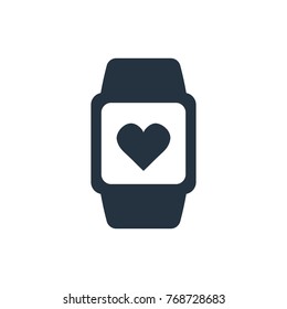 fit watch icon on white background, fitness, sport