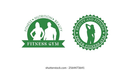 Fit weight training workout logo, athlete team or gym sticker emblem. Isolated vector icons set
Fit Weight Training Logo - Athlete Team and Gym Emblem Vector Icon Set