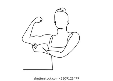 fit woman fat ratio control healthy happy line art