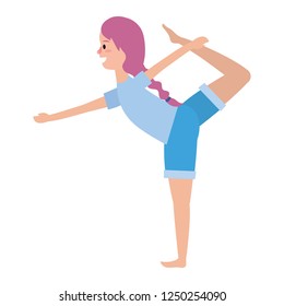 fit woman practicing yoga