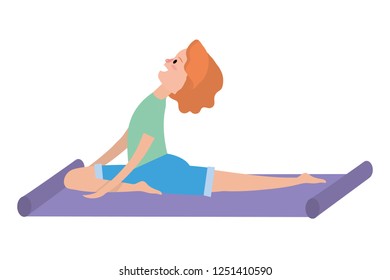 fit woman practicing yoga