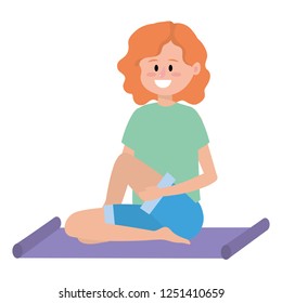 fit woman practicing yoga