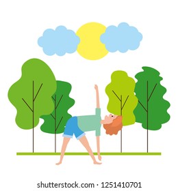 fit woman practicing yoga