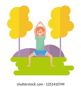 fit woman practicing yoga