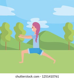 fit woman practicing yoga