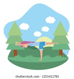 fit woman practicing yoga