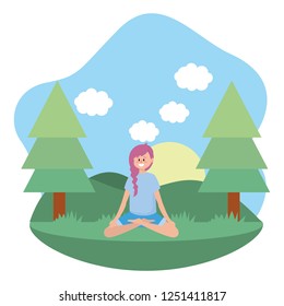 fit woman practicing yoga