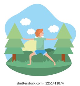 fit woman practicing yoga