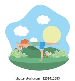 fit woman practicing yoga