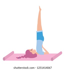 fit woman practicing yoga