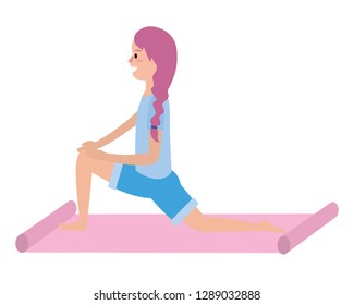 fit woman practicing yoga