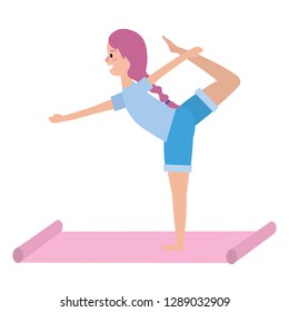 fit woman practicing yoga