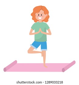 fit woman practicing yoga