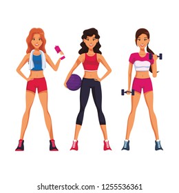 fit women doing exercise