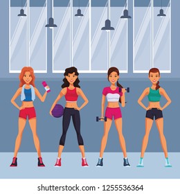 fit women doing exercise