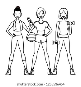 fit women doing exercise