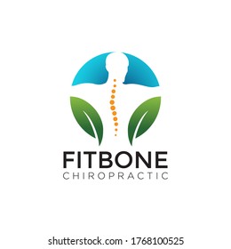 fitbone logo, creative slim body vector