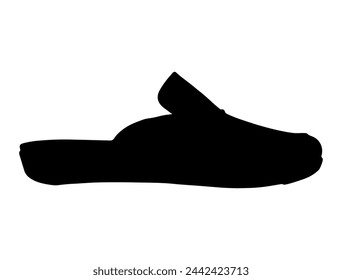 Fitflop silhouette vector art white background