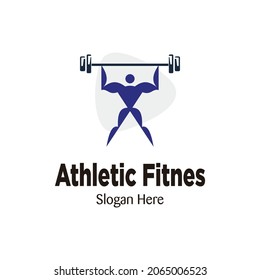 the fitnes body sport barble logo vector