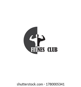 fitnes logo vector design illustration  and bacground