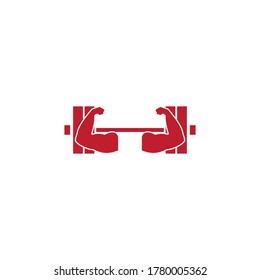 ilustración de diseño vectorial de logotipo de fitnes y bacground