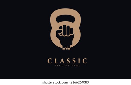 Fitness abstract icon silhouette vector monogram logo template