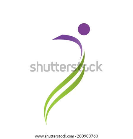 Fitness for active life logo concept