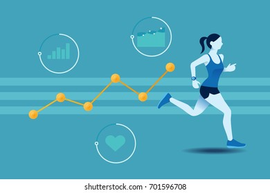 Fitness activity information graphic concept 