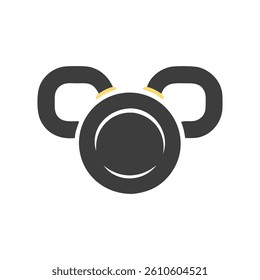 Fitness Adjustable Olympic Dumbbell Handle Icon. Design of Fitness and Gym Icons.