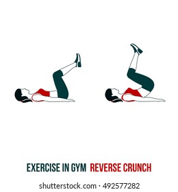 Fitness, Aerobic and workout exercise in gym. Vector set of workout icons in flat style isolated on white background.