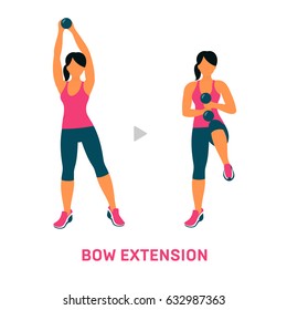 Fitness, Aerobic and workout exercise in gym. Vector set of workout icons in flat style isolated on white background.