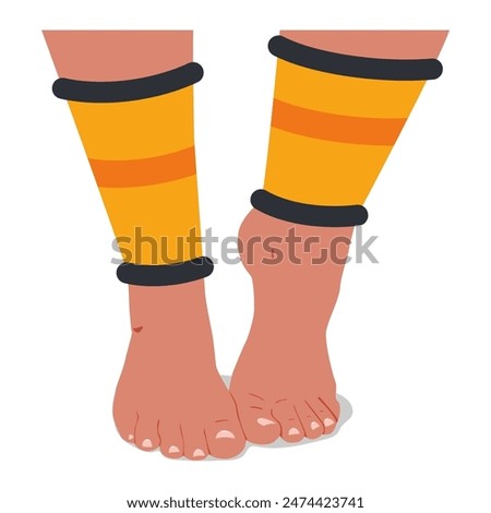 Fitness ankle weights vector cartoon illustration isolated on a white background.