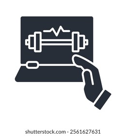 fitness app icon. vector.Editable stroke.linear style sign for use web design,logo.Symbol illustration.