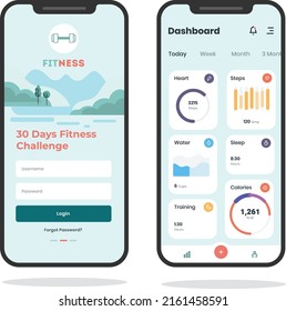 Fitness App Templates Flat Elegant Bright 