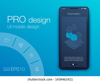 Fitness app. Ui ux design. UI design concept with web elements of workout application for mobile