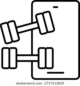 Icono del Vector del App de la aptitud. Se puede utilizar para aplicaciones de impresión, móviles y de Web.