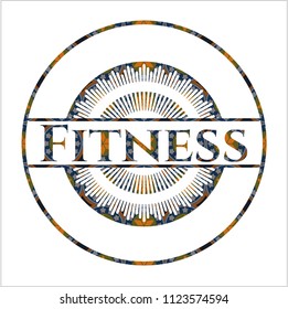 Fitness arabic emblem. Arabesque decoration.