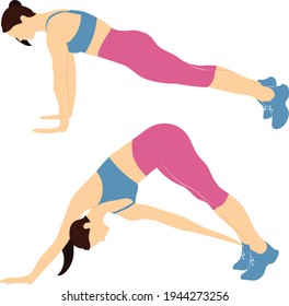 Fitness arm and abs exercise for your motivation and workout