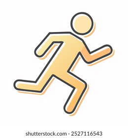 Fitness athlete activities in the form of character such as running, cycling, climbing, pilates, pickleball