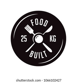 fitness authentic food nutrition logo icon vector