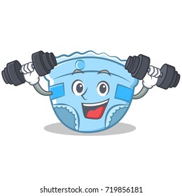 Fitness baby diaper character cartoon
