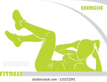 Fitness background - vector illustration