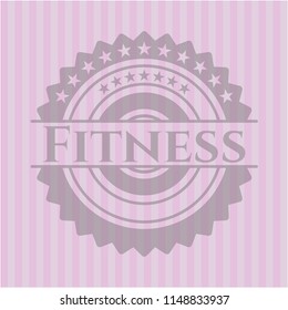 Fitness badge with pink background