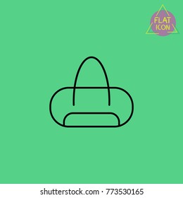 fitness bag line icon