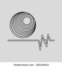 fitness ball fitness gym icon vector illustration eps 10