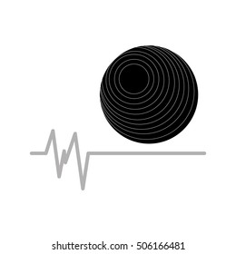 fitness ball fitness gym icon vector illustration eps 10