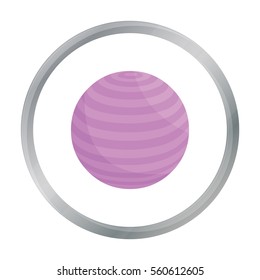 Fitness ball icon cartoon. Single sport icon from the big fitness, healthy, workout set.