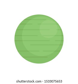 Fitness ball icon. Flat illustration of fitness ball vector icon for web design