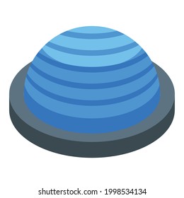 Icono de la pelota de fitness. Isometric del icono vectorial de la bola Fitness para el diseño web aislado en fondo blanco
