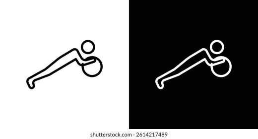 Fitness Ball icon outline collection for web design